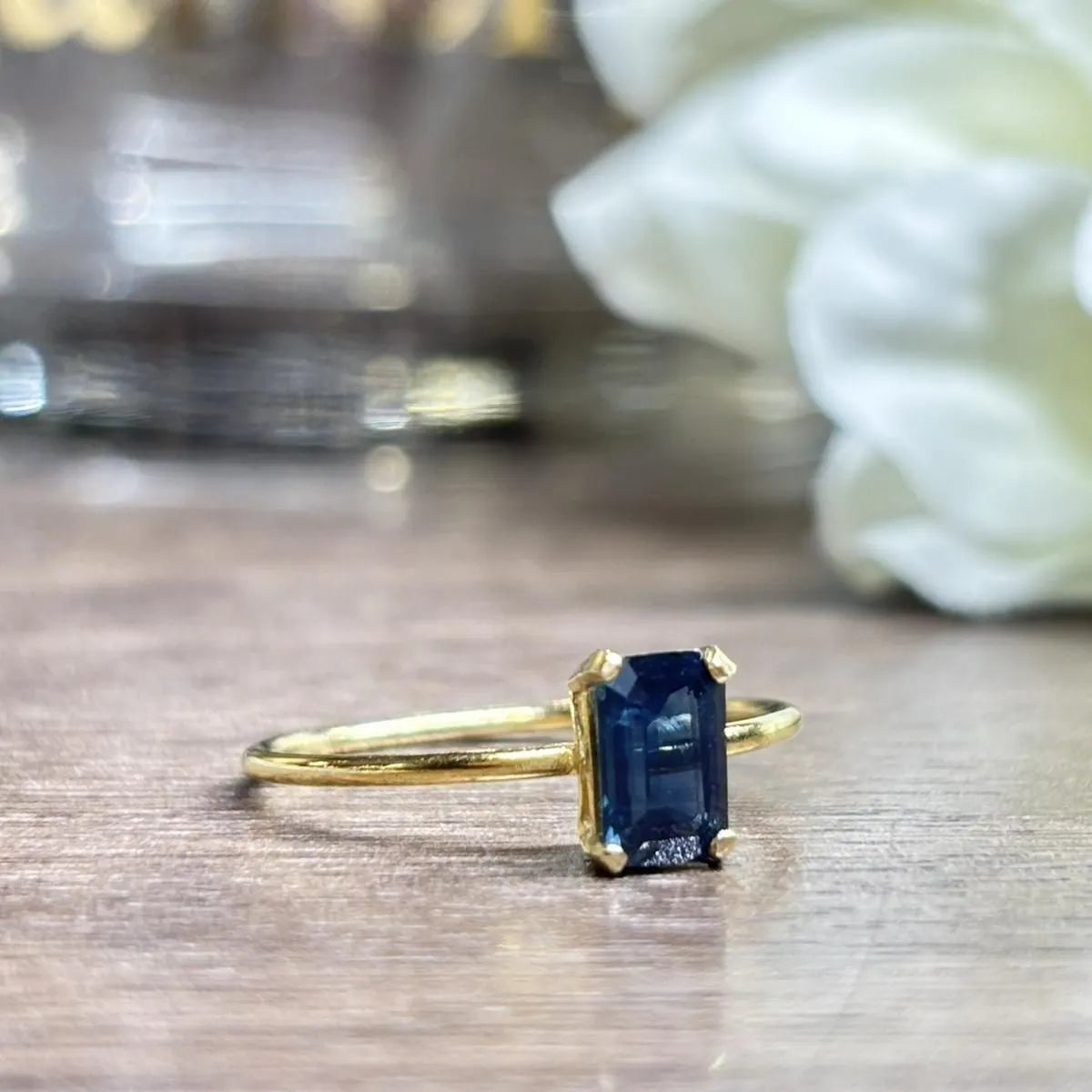 天然石リング(バイカラーサファイア) #RK068