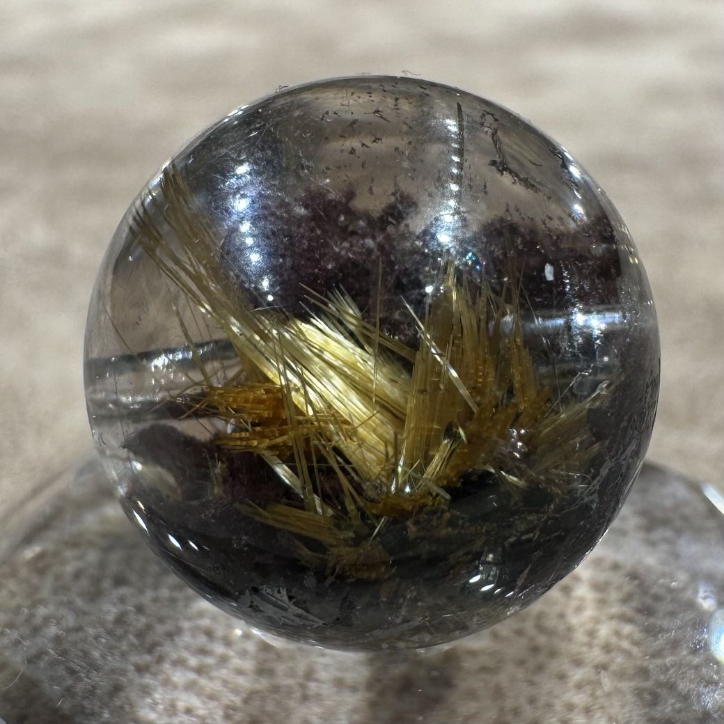 ガーデンルチルクォーツ ビーズ 18.1mm #BZ1012 - premium stone gallery LIVE