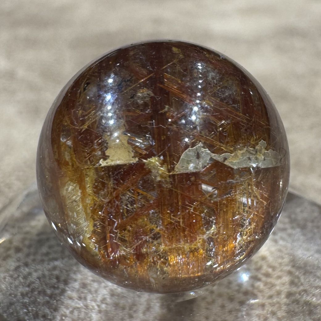ルチルクォーツ(スター入り) ビーズ 16.8mm #BZ1016 - premium stone gallery LIVE
