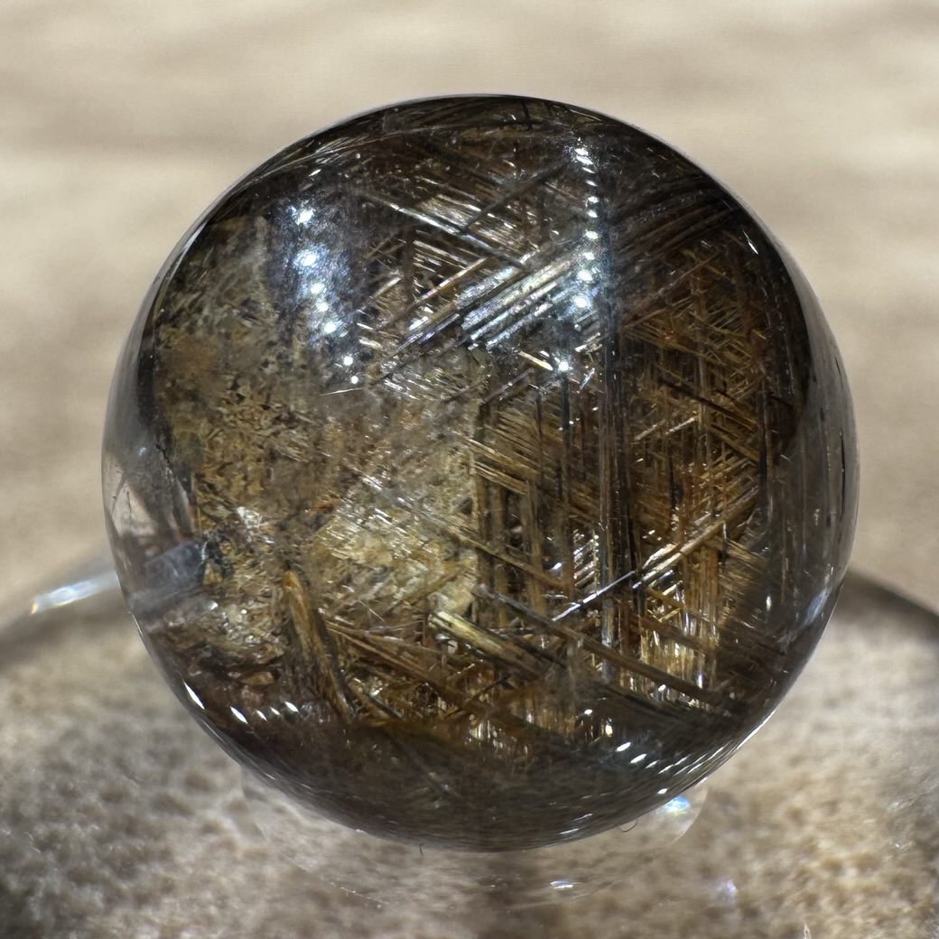 ジオメトリーガーデンルチルクォーツ(スター入り) ビーズ 14.6mm #BZ1034 - premium stone gallery LIVE