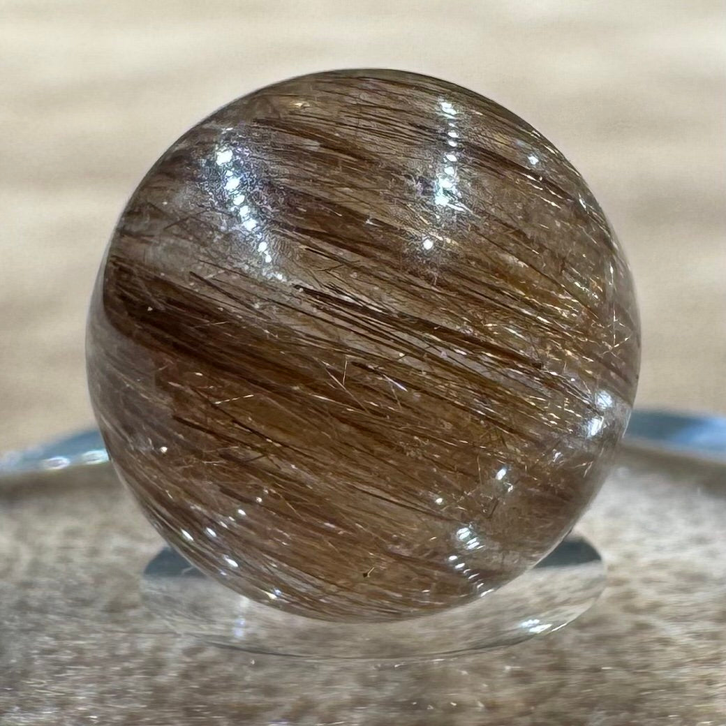 ブラウンキャッツアイルチルクォーツ ビーズ 11.5mm #BZ1075 - premium stone gallery LIVE