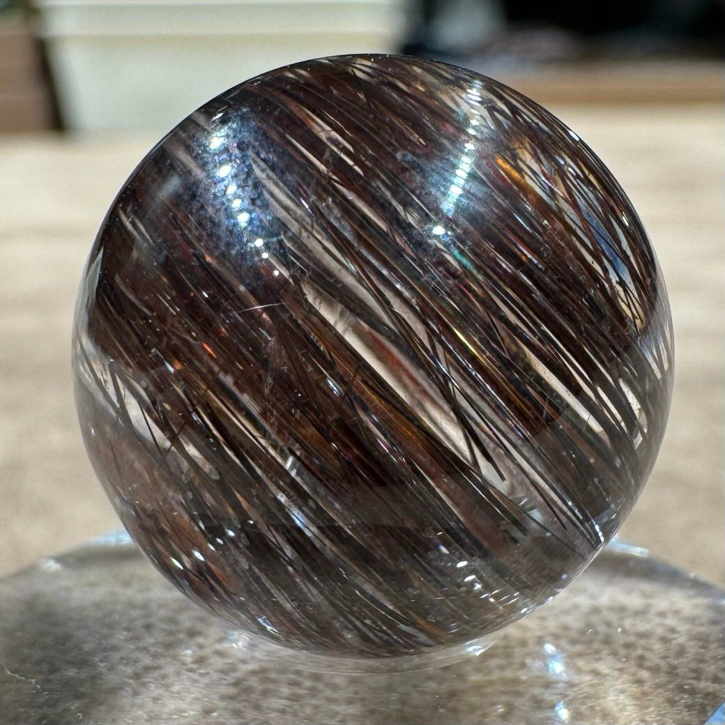 ブラウンルチルクォーツ ビーズ 19.2mm #BZ1090 - premium stone gallery LIVE