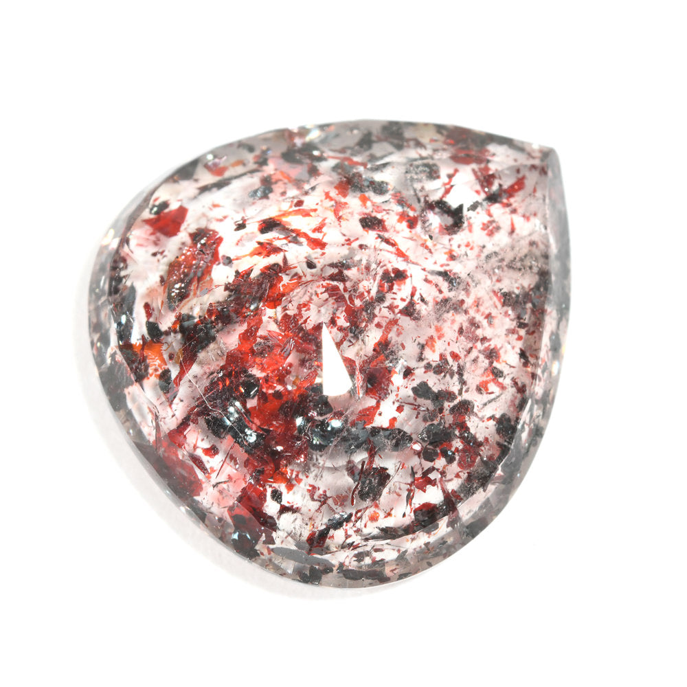 レピドクロサイト・イン・クォーツ ペア・シェイプ・カット 8.921ct #JWA2073