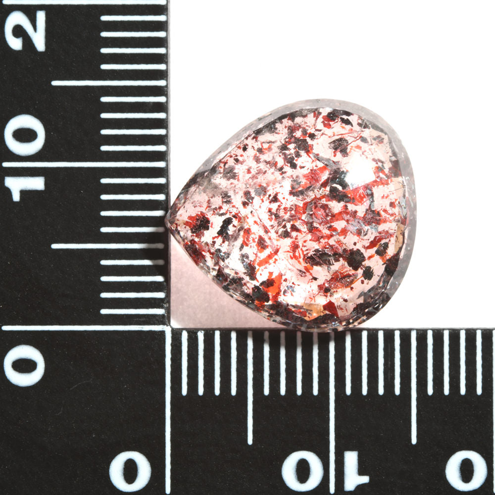 レピドクロサイト・イン・クォーツ ペア・シェイプ・カット 8.921ct #JWA2073