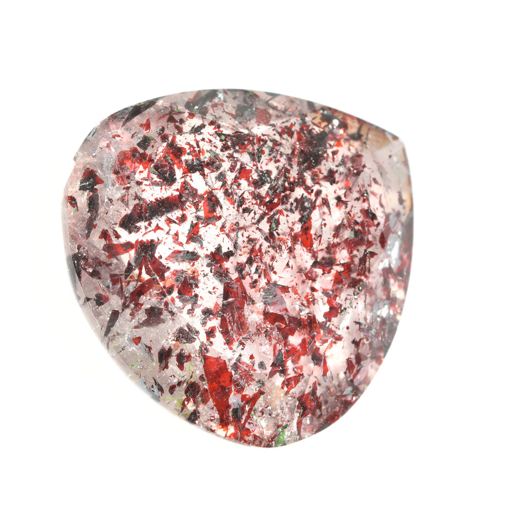 レピドクロサイト・イン・クォーツ ペア・シェイプ・カット 10.121ct #JWA2074