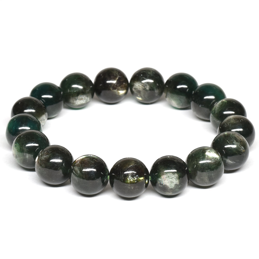グリーンメタリックマイカ(着色) ブレスレット 11.5mm #PK676