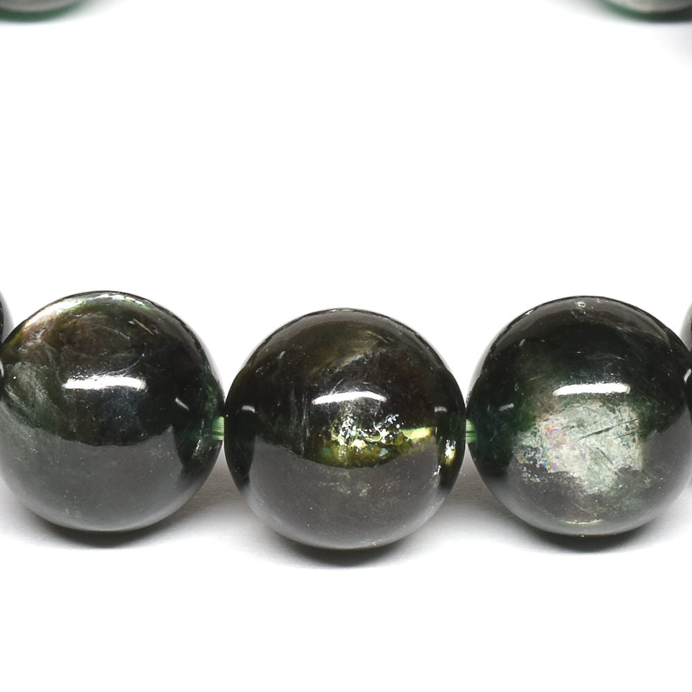 グリーンメタリックマイカ(着色) ブレスレット 11.5mm #PK676