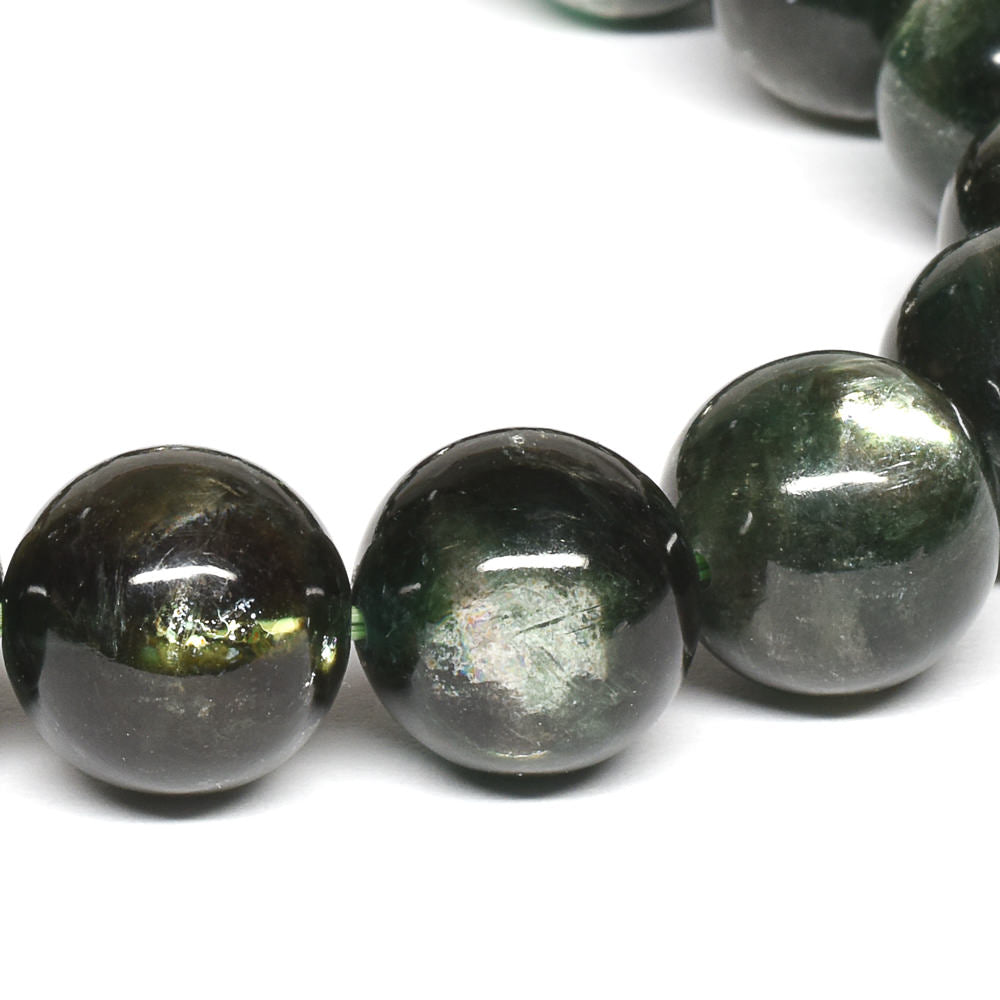 グリーンメタリックマイカ(着色) ブレスレット 11.5mm #PK676