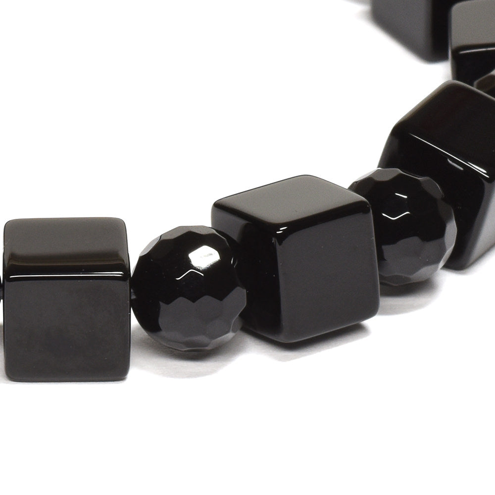 オニキス ブレスレット 8x8mm #QA066
