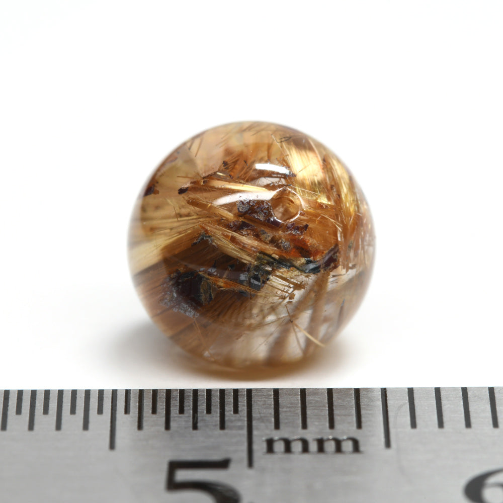 タイチンルチルクォーツ ビーズ 9.6mm #QF127