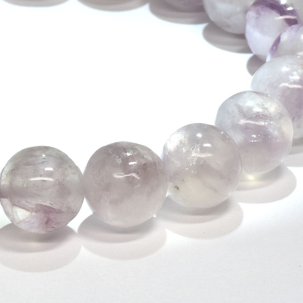 ライラックカラーマイカ ブレスレット 13mm #QG022