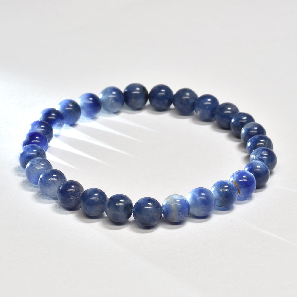 デュモルチェライトインクォーツ ブレスレット 6.5mm #QJ043