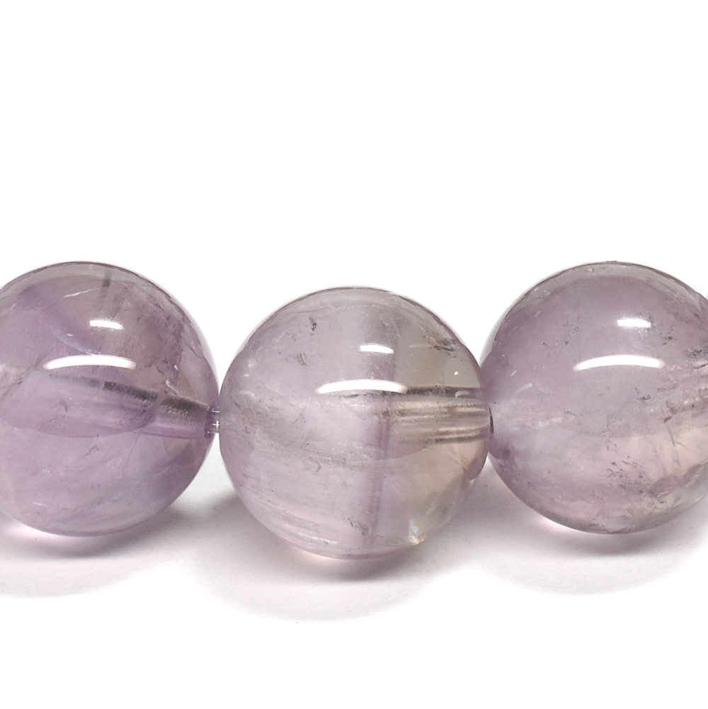 クラウディ・アメシストクォーツ ブレスレット 12.5mm #QJ048