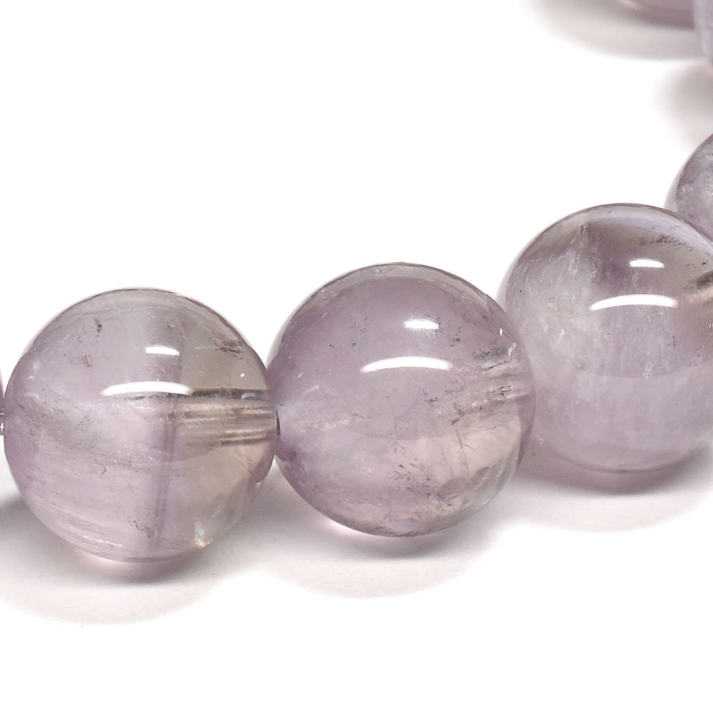 クラウディ・アメシストクォーツ ブレスレット 12.5mm #QJ048