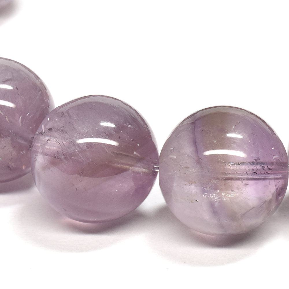 クラウディ・アメシストクォーツ ブレスレット 14mm #QJ051