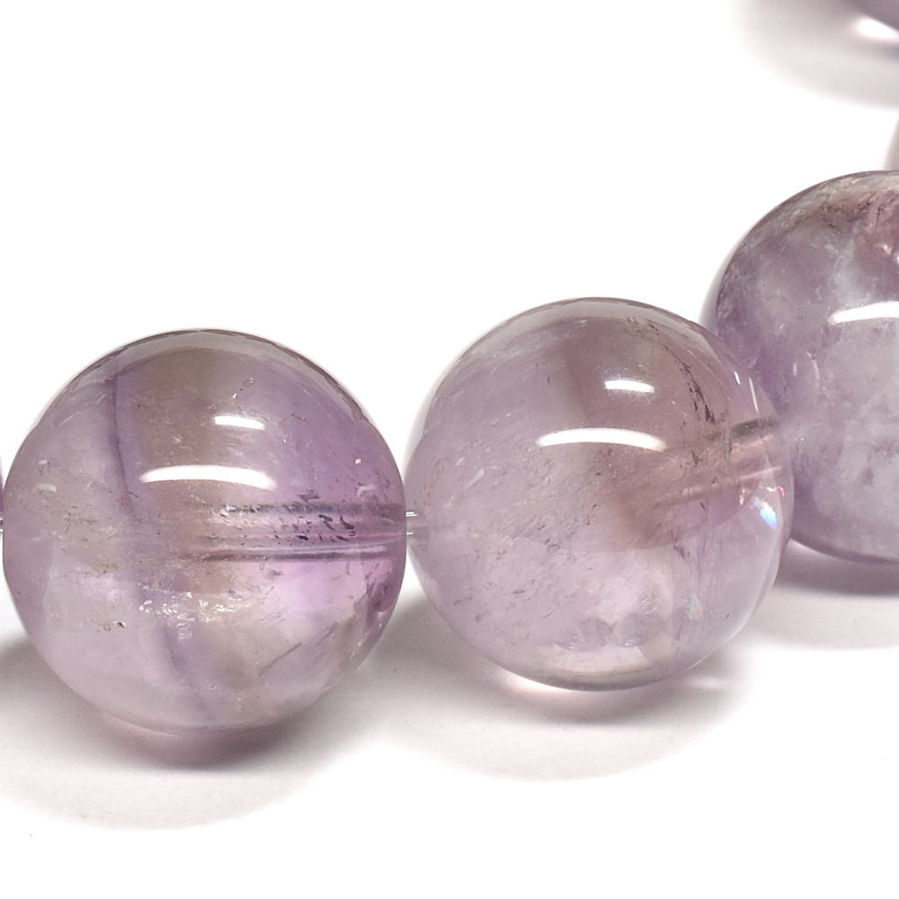 クラウディ・アメシストクォーツ ブレスレット 14mm #QJ051
