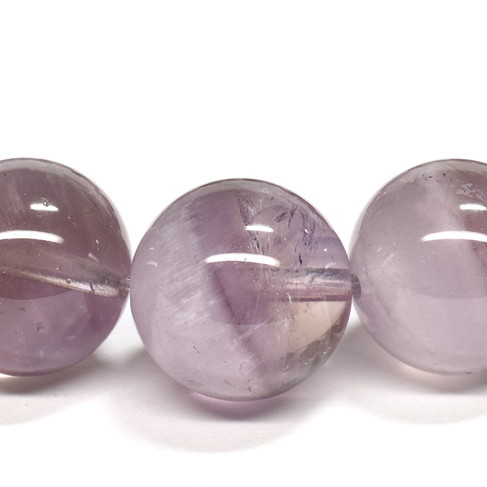 クラウディ・アメシストクォーツ ブレスレット 14.5mm #QJ052