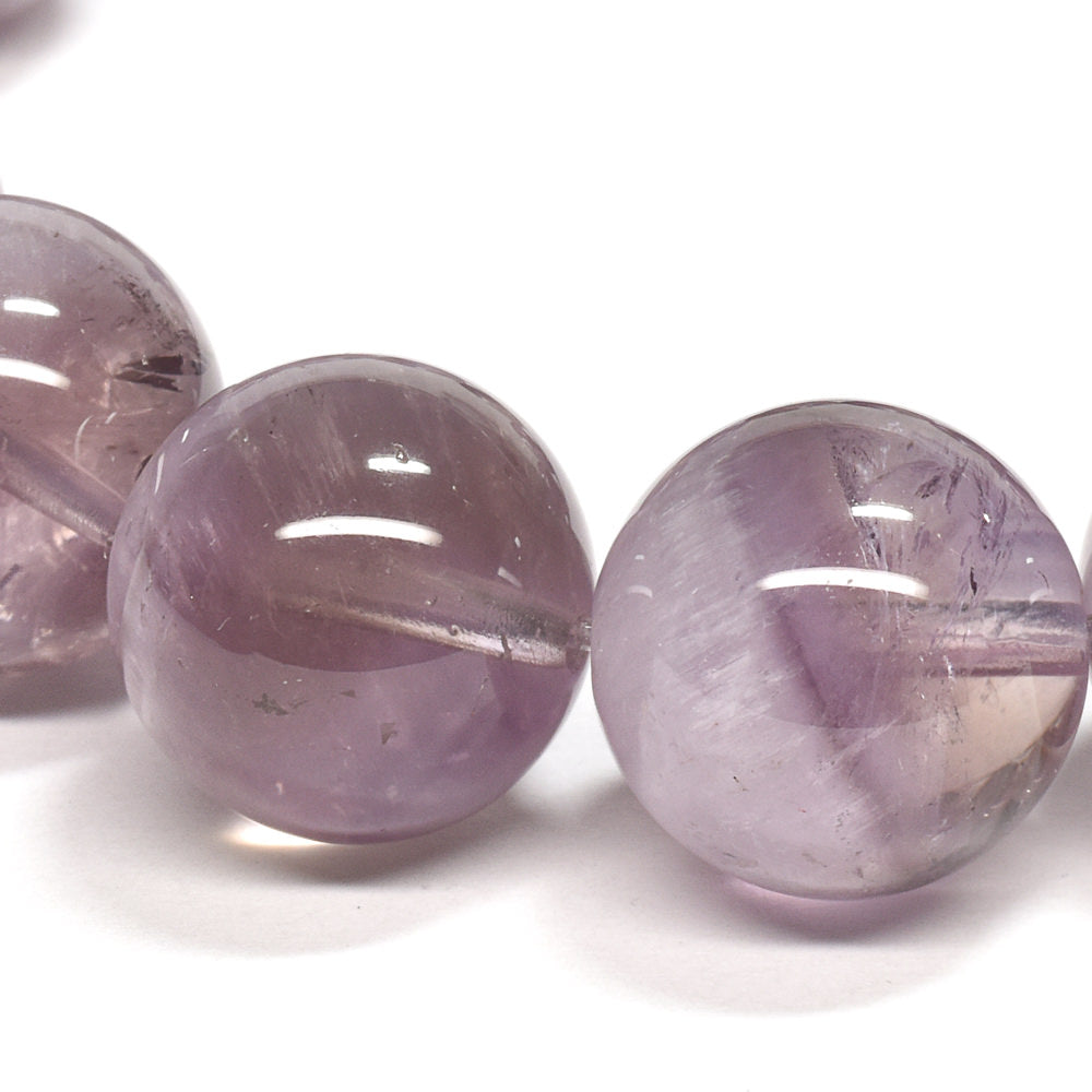 クラウディ・アメシストクォーツ ブレスレット 14.5mm #QJ052