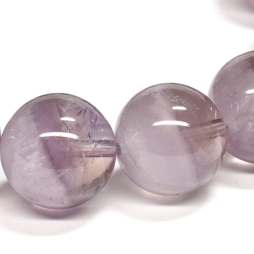 クラウディ・アメシストクォーツ ブレスレット 14.5mm #QJ052