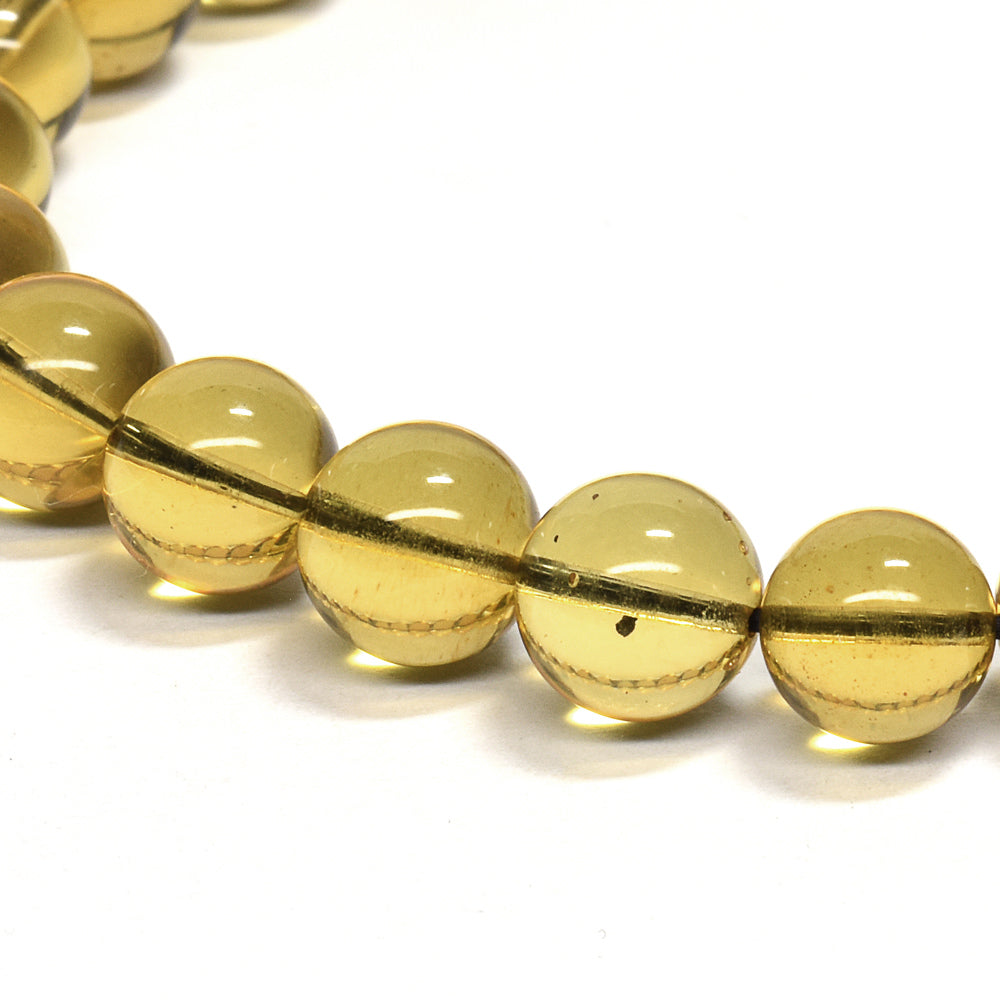 蛍光ブルーアンバー ブレスレット 7.5-8mm #QJ104