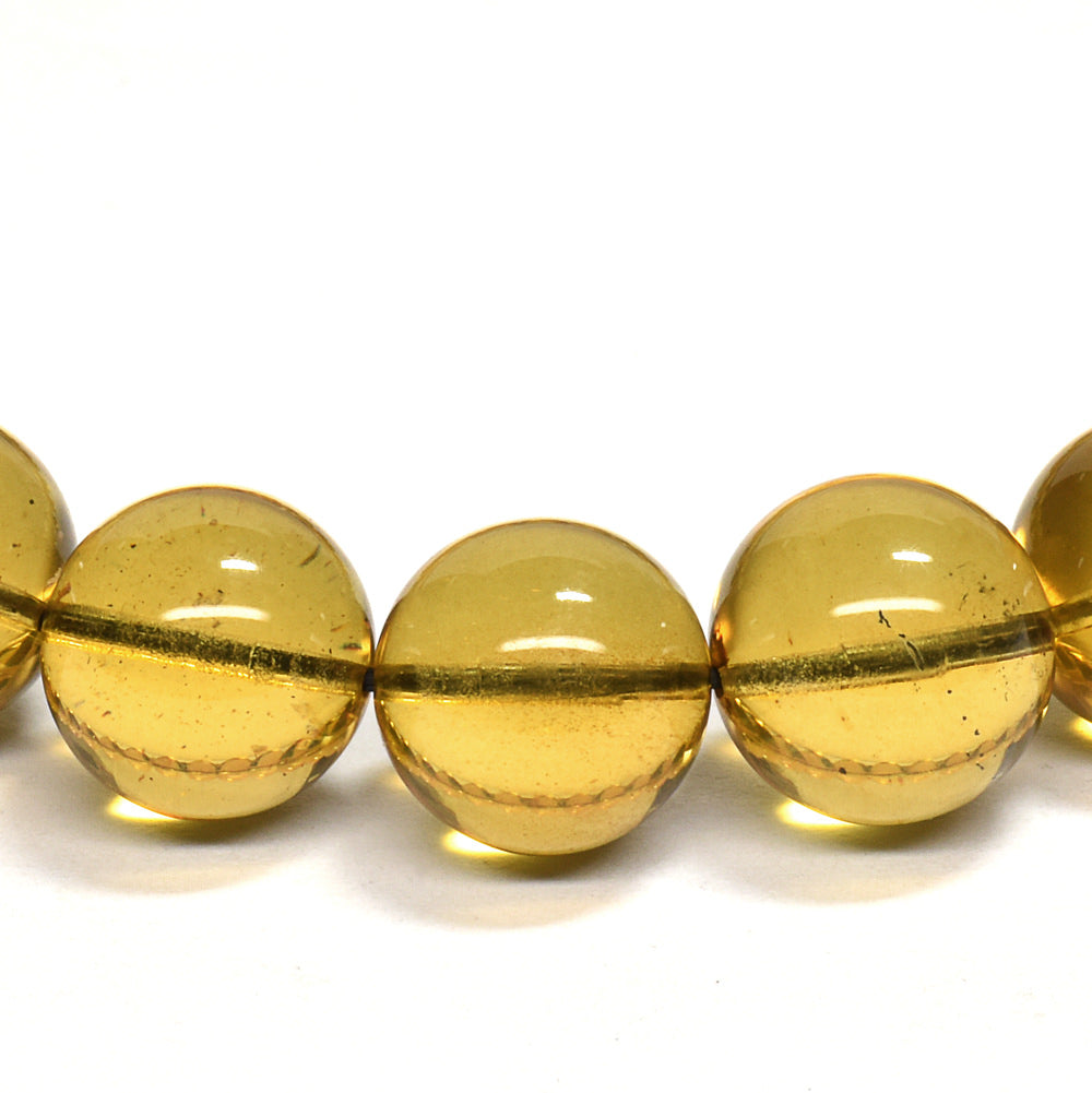 蛍光ブルーアンバー ブレスレット 9.5-10mm #QJ106