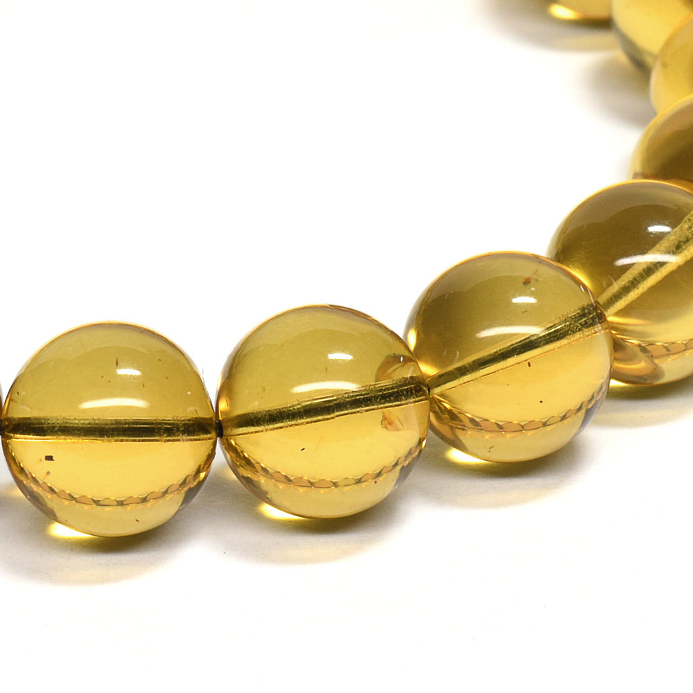 蛍光ブルーアンバー ブレスレット 9.5-10mm #QJ107