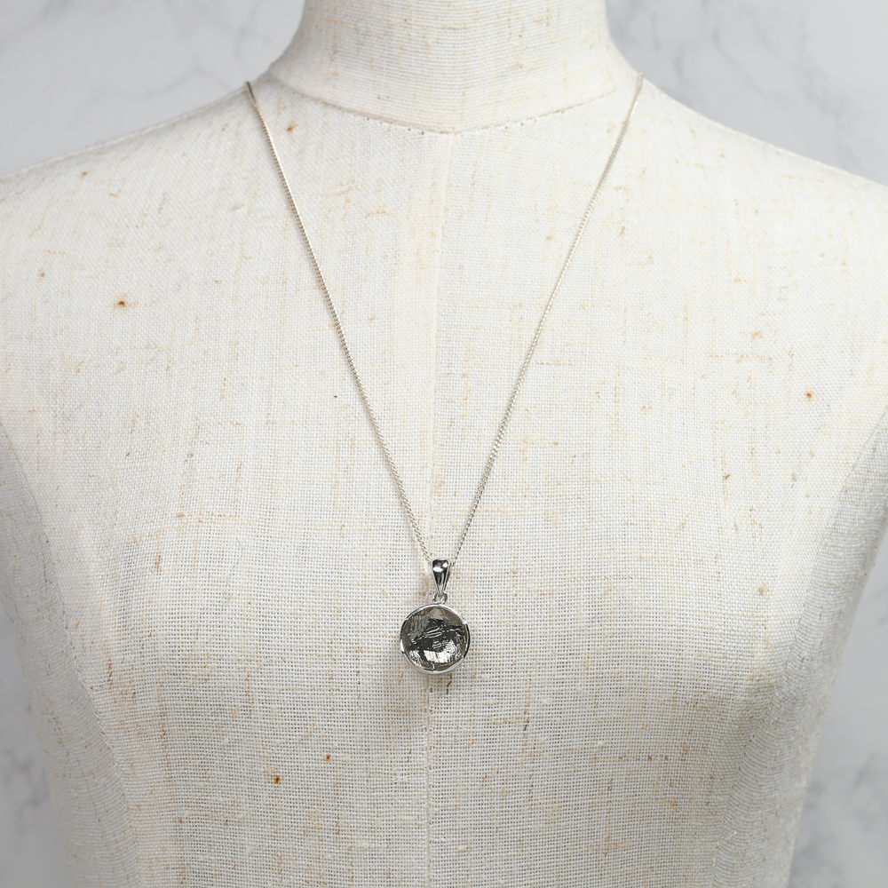 ムオニナルスタ隕石(シルバー)ペンダントトップ 10mm #QK316