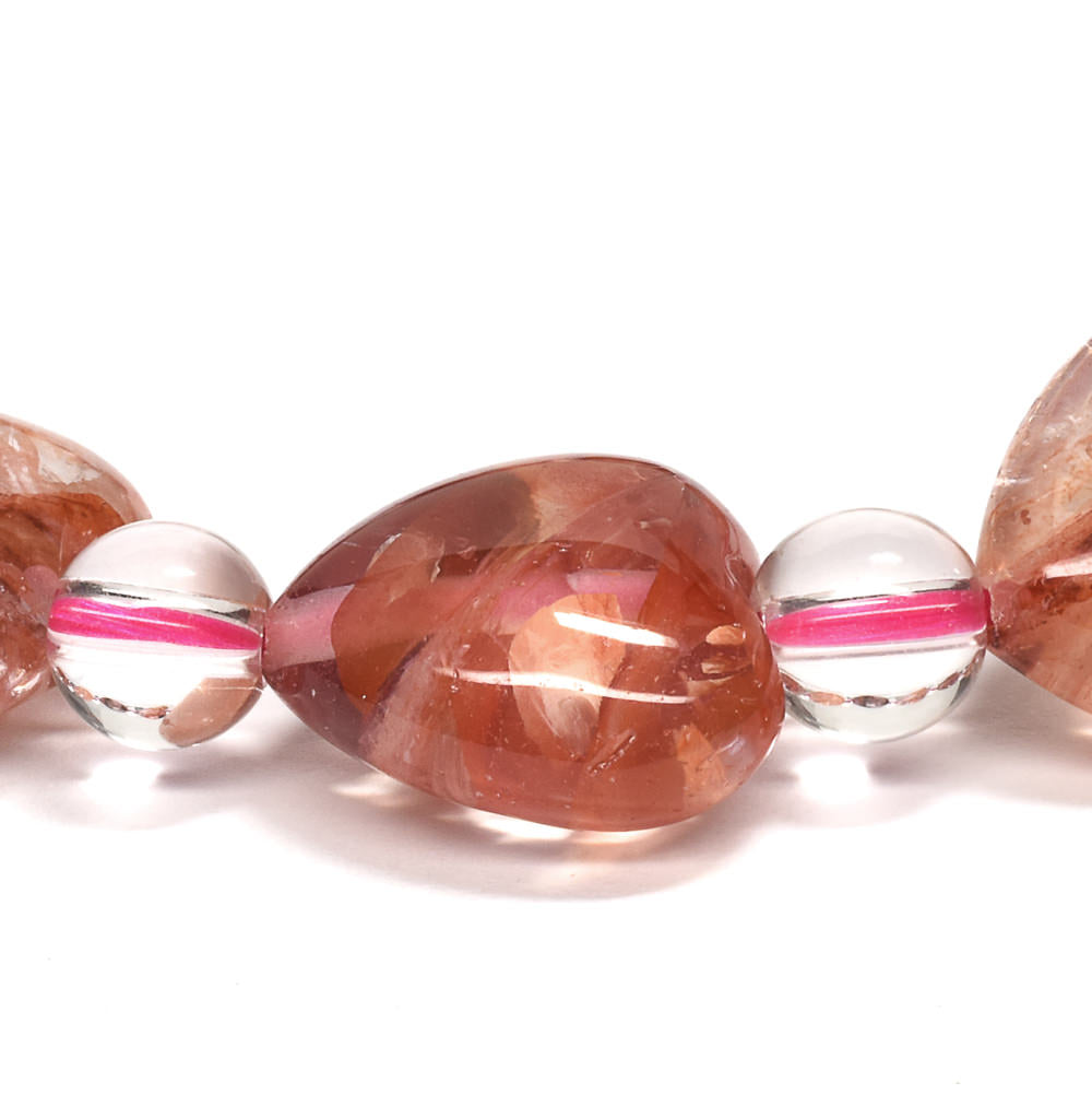 オーロラクォーツハートカット ブレスレット 12mm #QM008