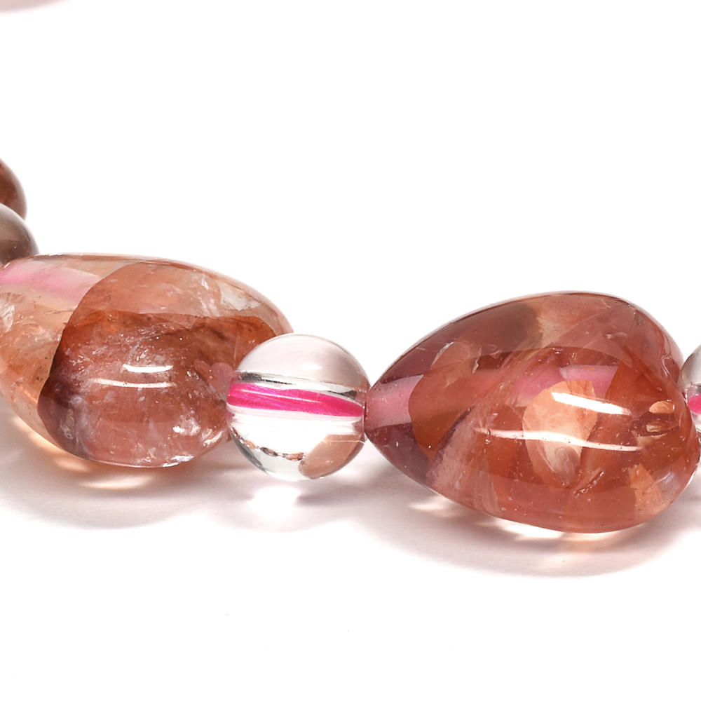 オーロラクォーツハートカット ブレスレット 12mm #QM008