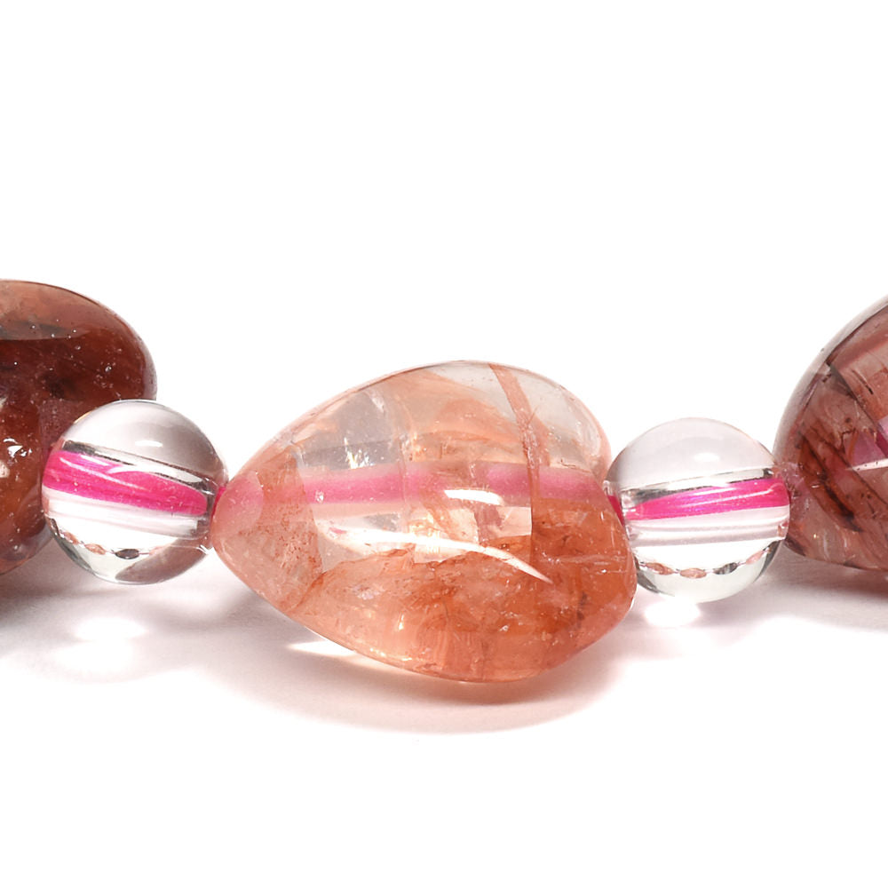 オーロラクォーツハートカット ブレスレット 12mm #QM012