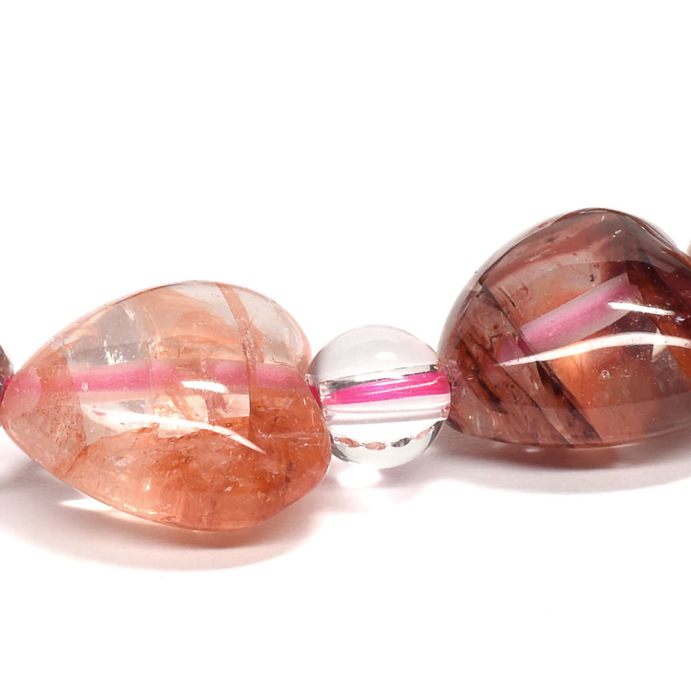 オーロラクォーツハートカット ブレスレット 12mm #QM012