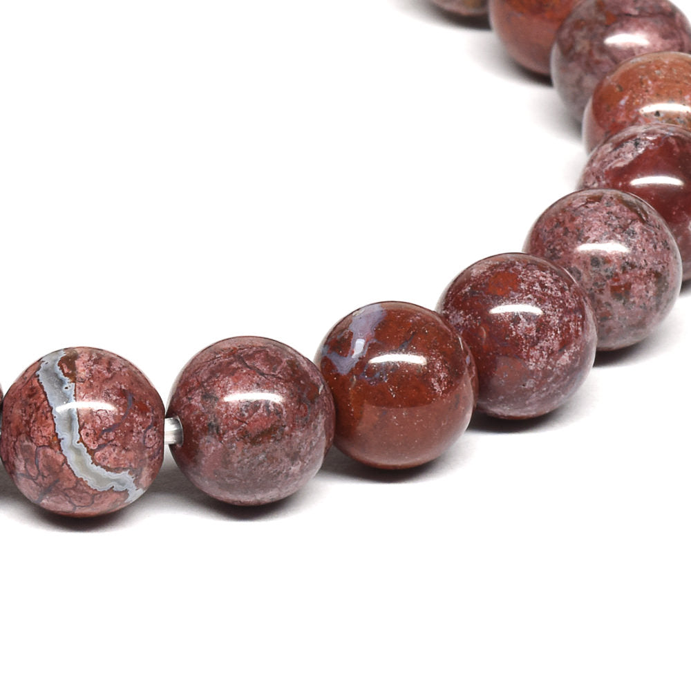 青森県産 津軽錦緋石 ブレスレット 8mm #QM301