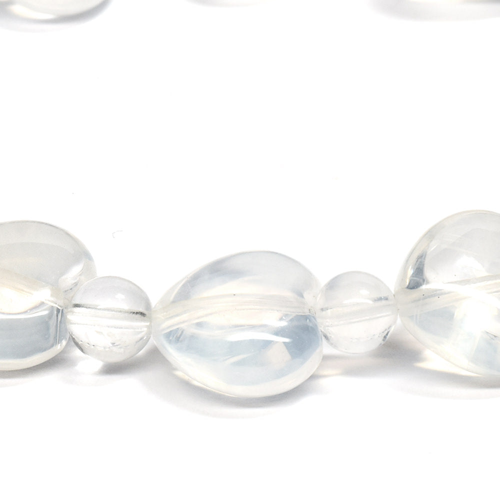 ミルキーエンジェルフェザーハートカット ブレスレット 12mm #QM332