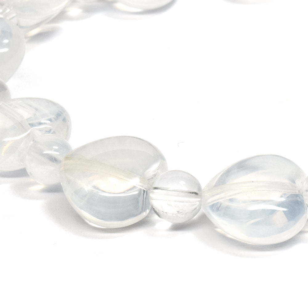 ミルキーエンジェルフェザーハートカット ブレスレット 12mm #QM332