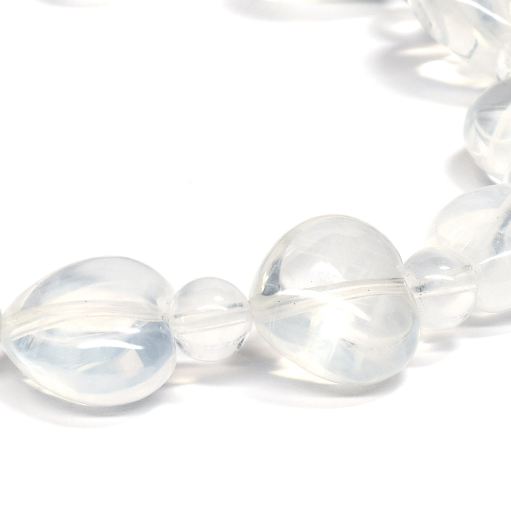 ミルキーエンジェルフェザーハートカット ブレスレット 12mm #QM332
