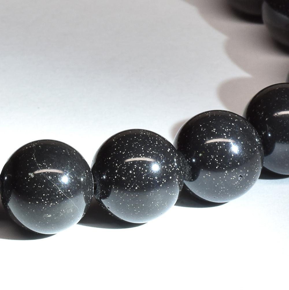 香川県産 サヌカイト ブレスレット 10mm #QM350