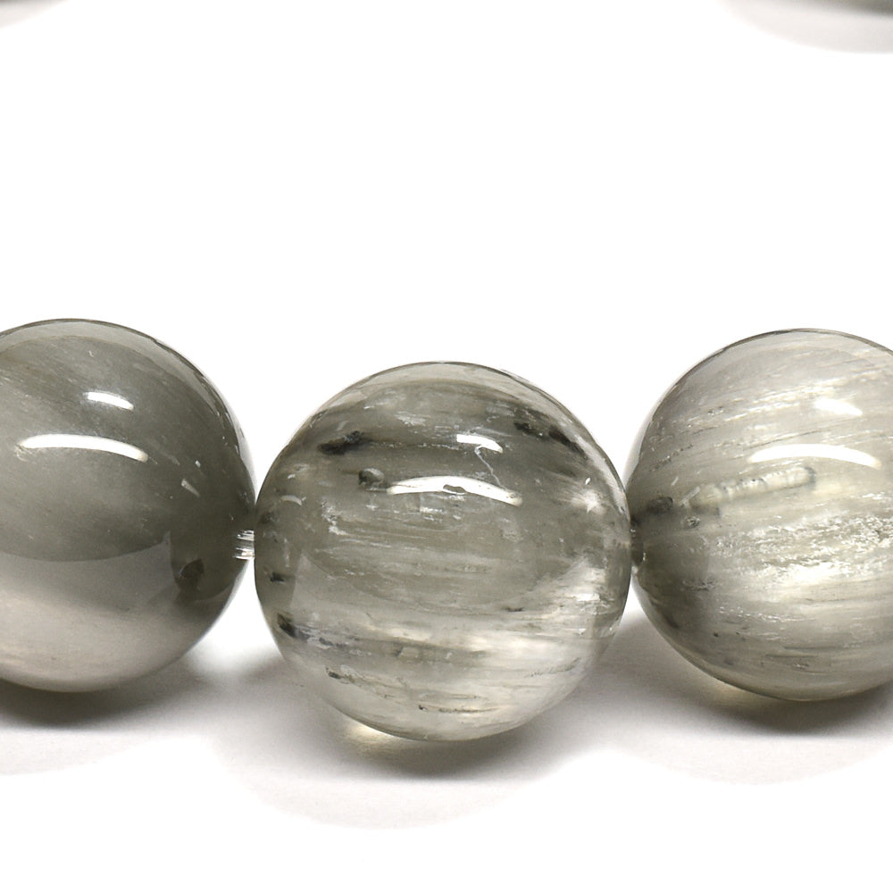 シルバーサゲニティッククォーツ ブレスレット 15mm #QM396