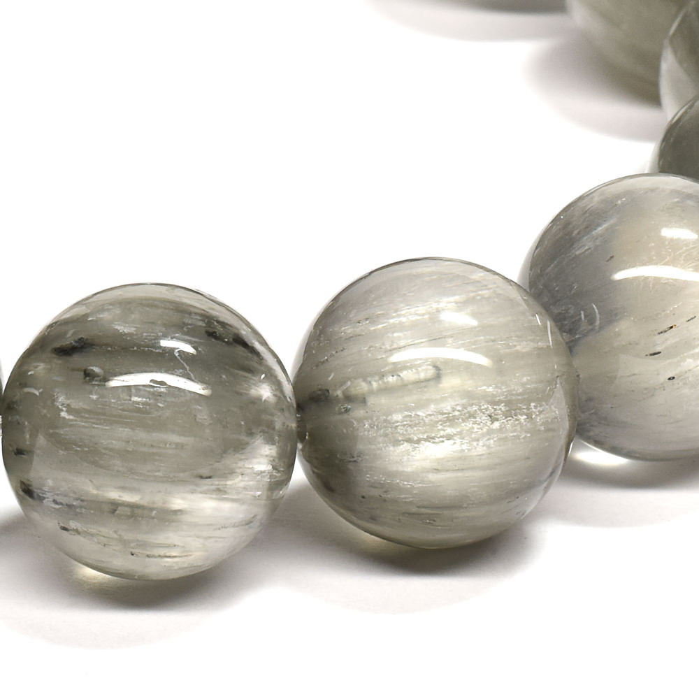 シルバーサゲニティッククォーツ ブレスレット 15mm #QM396