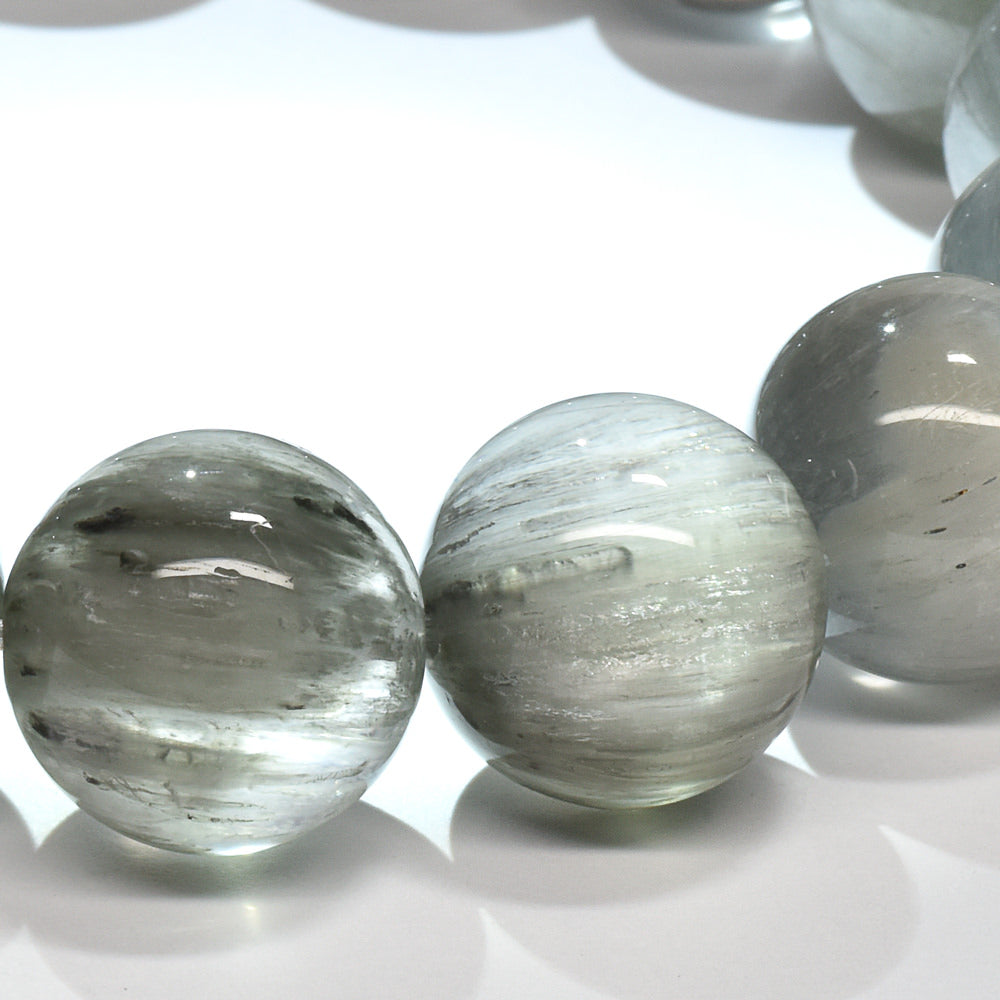 シルバーサゲニティッククォーツ ブレスレット 15mm #QM396