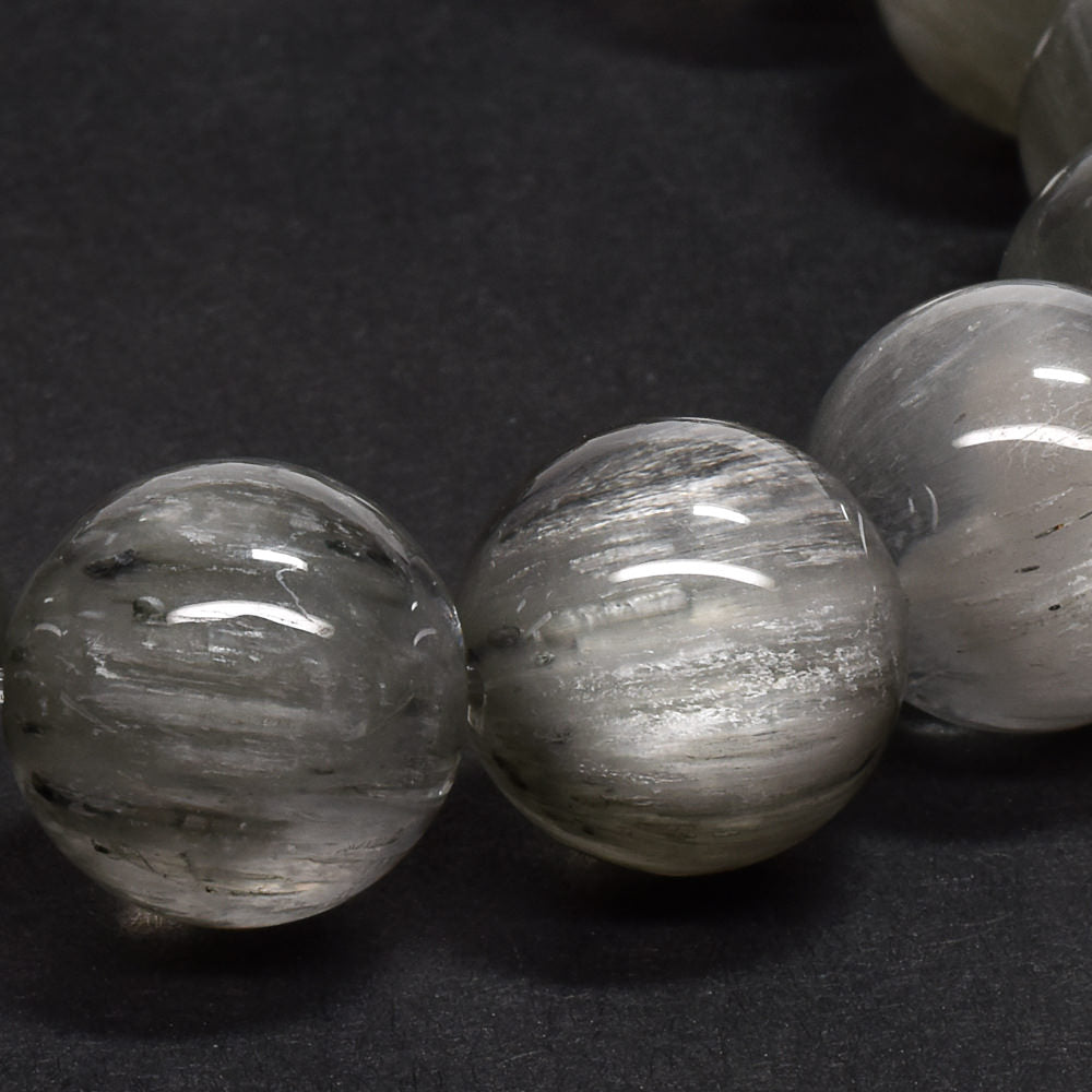 シルバーサゲニティッククォーツ ブレスレット 15mm #QM396