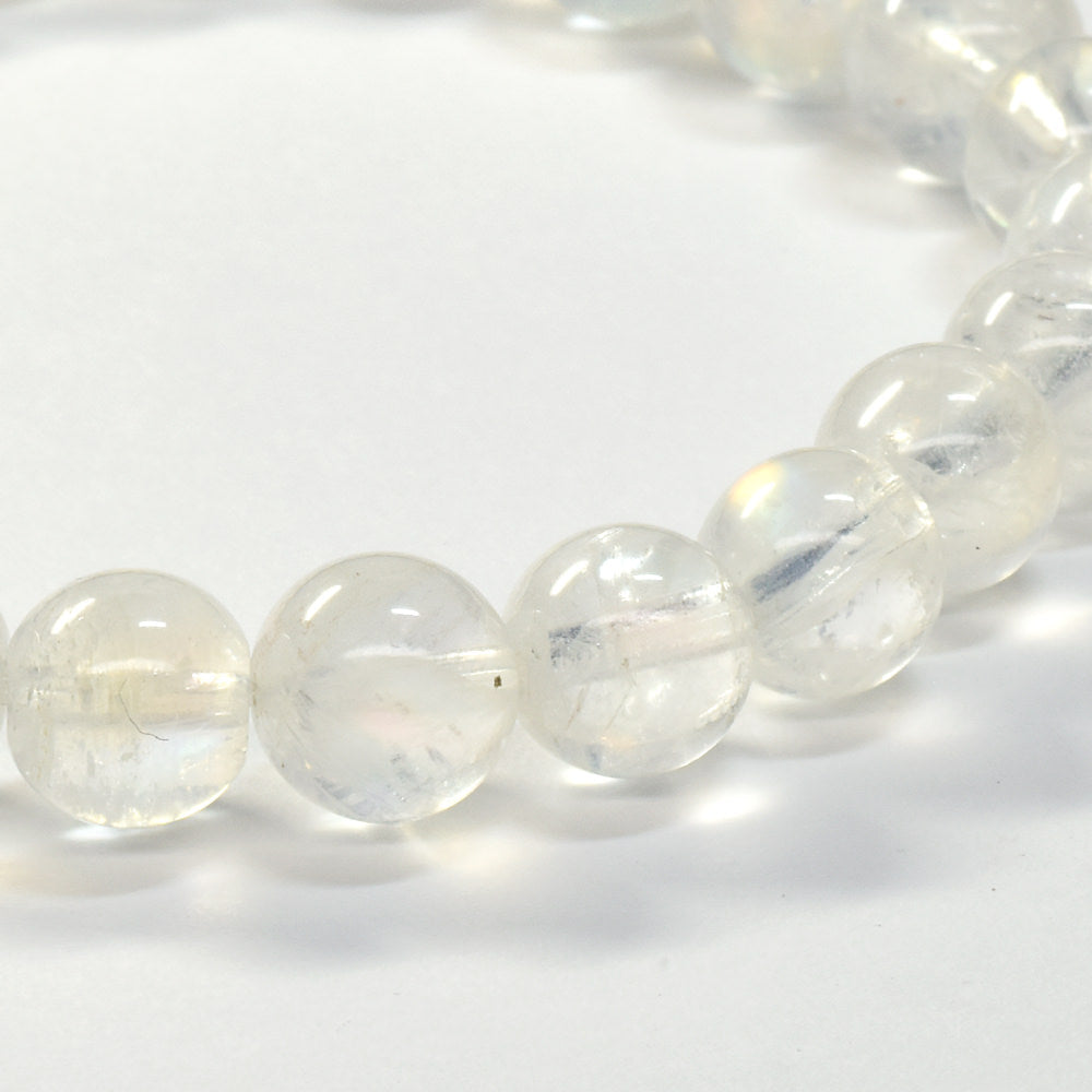 ホワイトラブラドライト ブレスレット 7.5mm #RA238