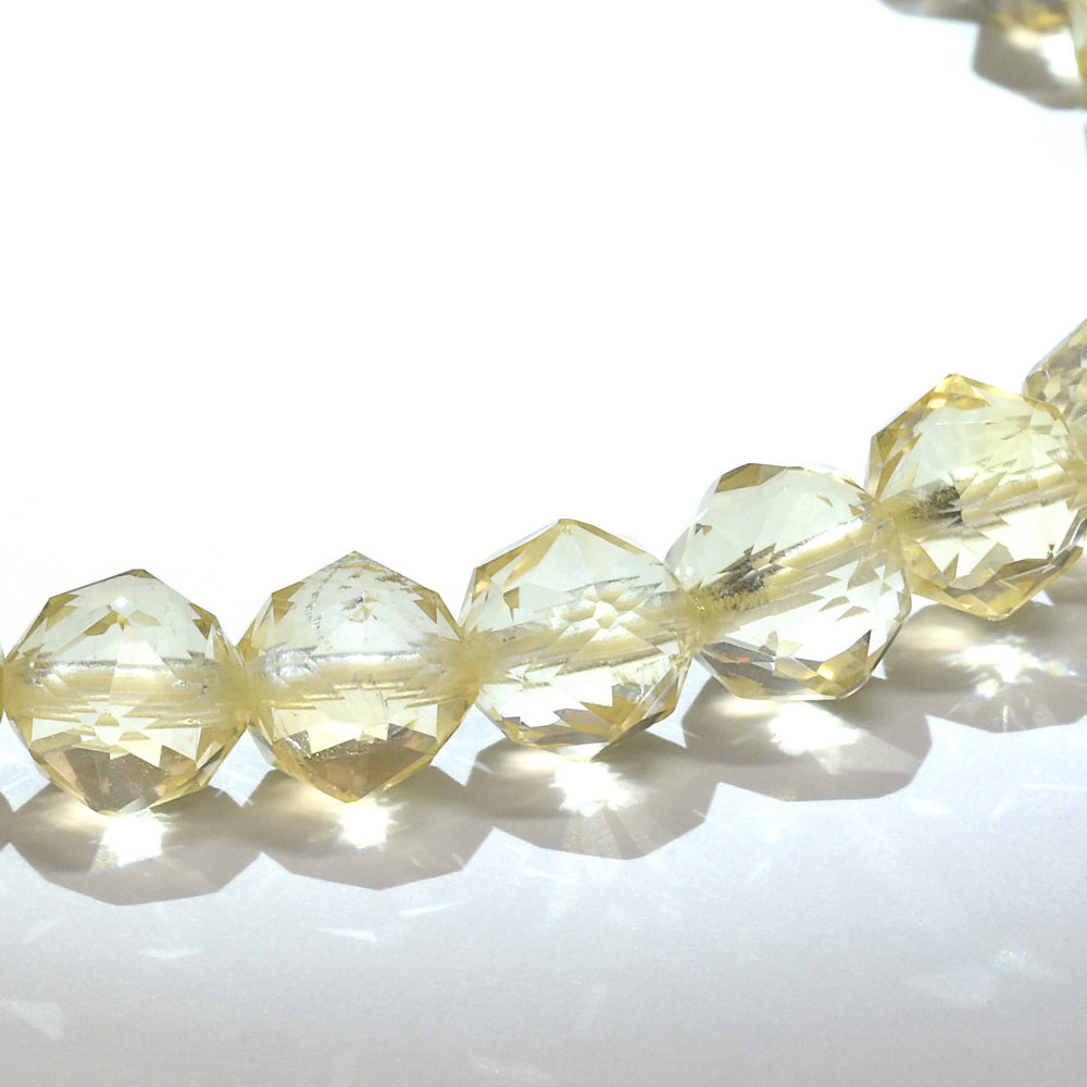 シトリン(ライトカラー) スターカットカットビーズ ブレスレット 6mm #RC230