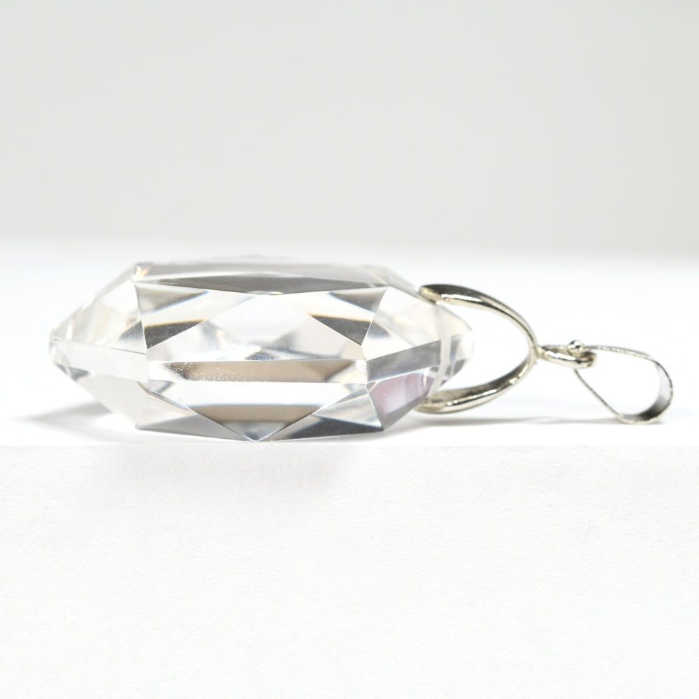 天然水晶 ペンダントトップ 29x25x10mm #RC242