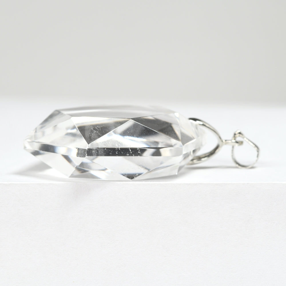 天然水晶 ペンダントトップ 30.5x27x10mm #RC244
