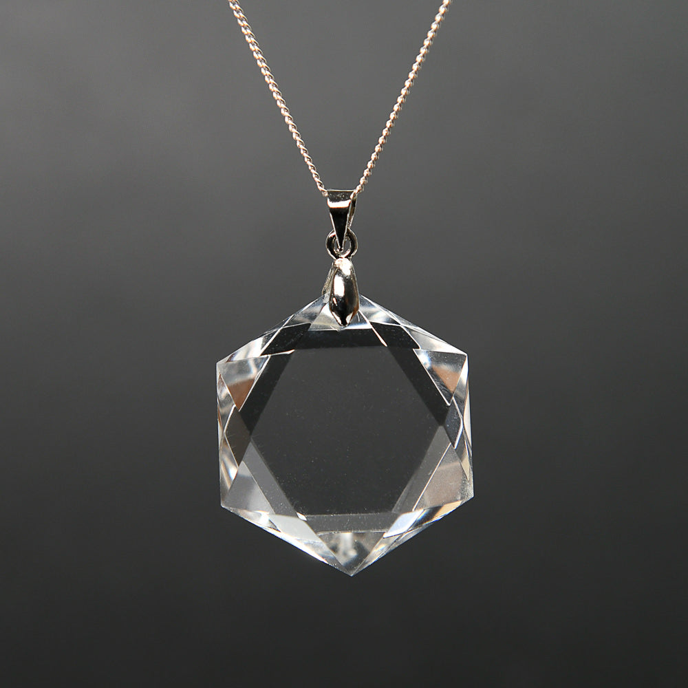 天然水晶 ペンダントトップ 29x25.5x9.5mm #RC246