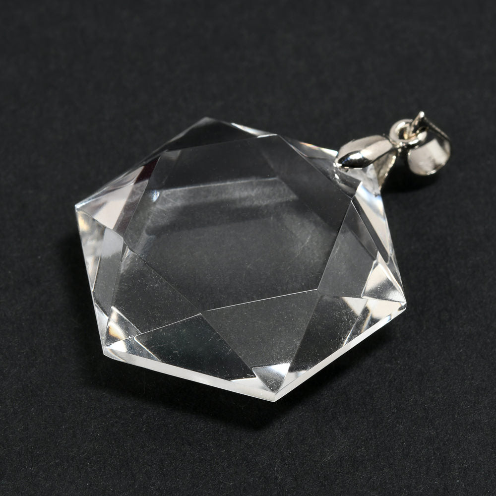 天然水晶 ペンダントトップ 29x25.5x9.5mm #RC246