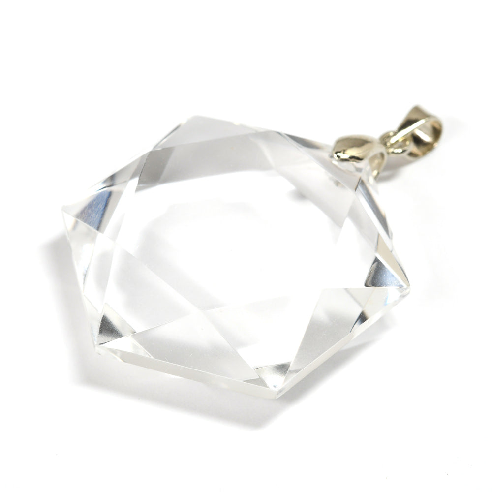 天然水晶 ペンダントトップ 30x26x9.5mm #RC248