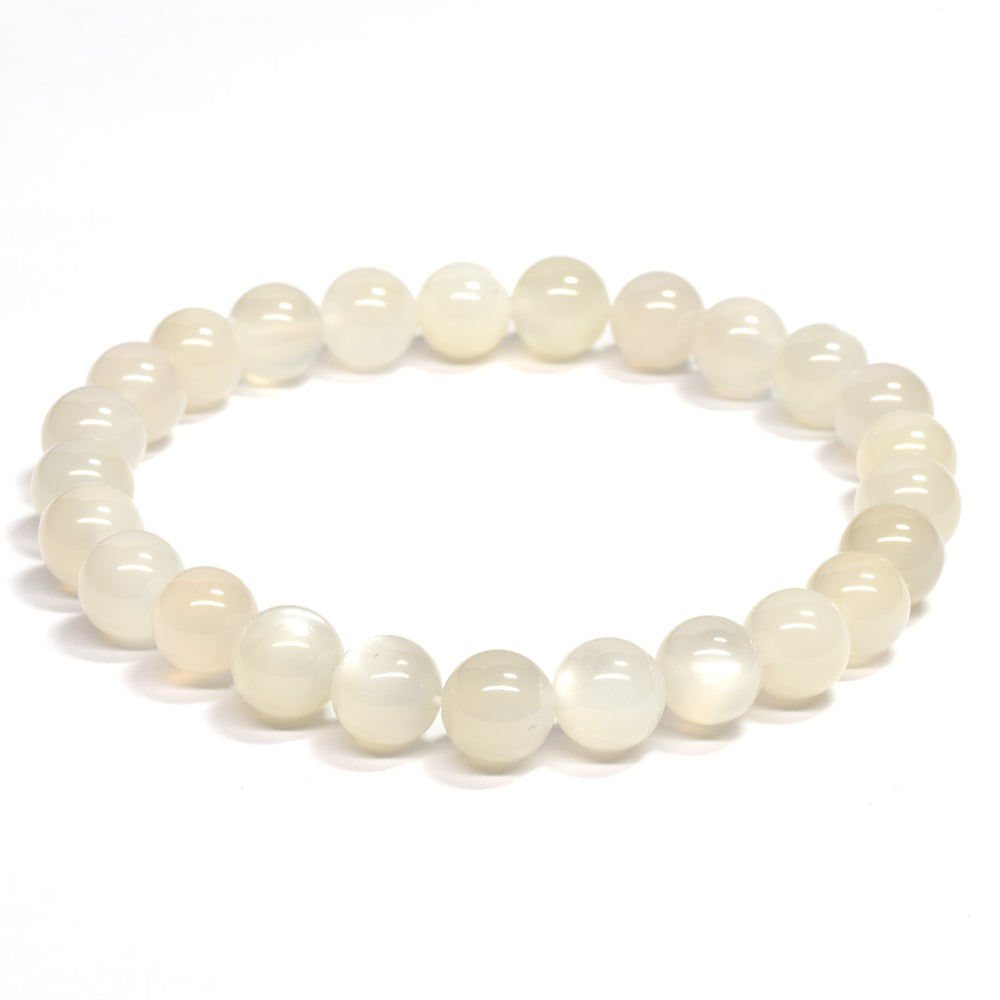 ホワイトムーンストーン ブレスレット 7.5-8mm #RC253