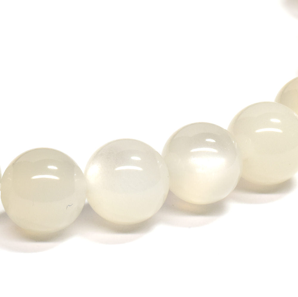ホワイトムーンストーン ブレスレット 7.5-8mm #RC253
