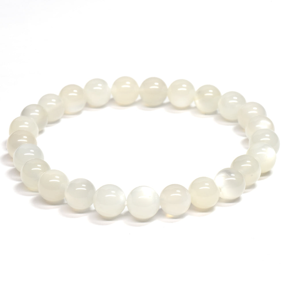 ホワイトムーンストーン ブレスレット 7.5mm #RC255